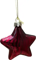 Glazen kerst ornament ster 8cm ossenbloed kopen?