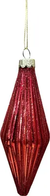 Glazen kerstbal pegel 5cm rood