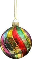 Glazen kerstbal regenboog 8cm multi kopen?