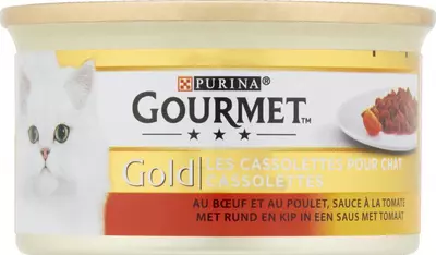 GOURMET™ Gold Cassolettes met Rund en Kip in een saus met Tomaat 85g