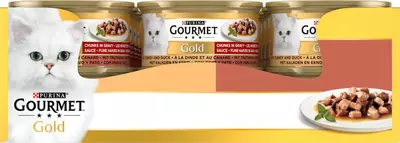 GOURMET™ Gold Fijne Hapjes in Saus met kalkoen & eend kattenvoer 85g - afbeelding 7