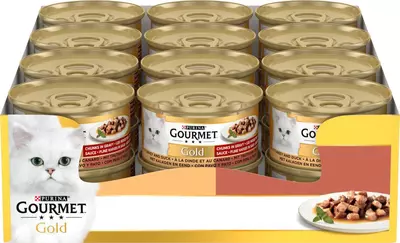 GOURMET™ Gold Fijne Hapjes in Saus met kalkoen & eend kattenvoer 85g - afbeelding 1