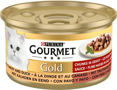 Gourmet Gold Fijne Hapjes Kalkoen & Eend 85 g - afbeelding 1