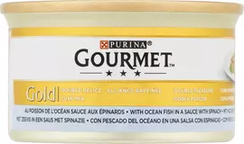 GOURMET™ Gold Luxe Mix met Zeevis in een saus met spinazie kattenvoer 85g kopen?
