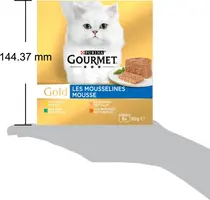 GOURMET™ Gold Mousse met Kip, Zalm, Niertjes, Konijn kattenvoer 8x85g - afbeelding 6
