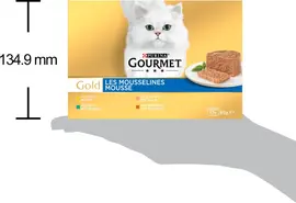 GOURMET Gold Mousse met Konijn, Kip, Zalm, Niertjes kattenvoer 12x85g kopen?