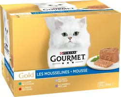 Gourmet Gold mousse multipack rund, konijn, kalf, lam 24 x 85g - afbeelding 3