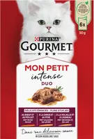 GOURMET™ Mon Petit Intense Duo met Rund en Kip, met Kalkoen en Lever, met Gevogelte en Lam kattenvoer 6x50g  - afbeelding 6