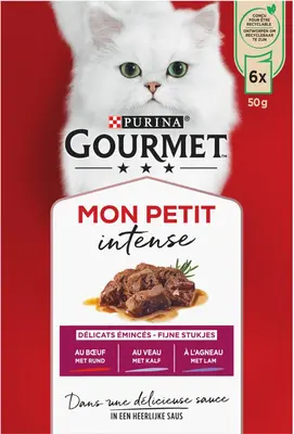 Gourmet Mon Petit Pouch vlees 6x50g - afbeelding 1