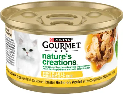 Gourmet Nature’s Creations Kip, Spinazie & Tomaten – 85 g - afbeelding 2