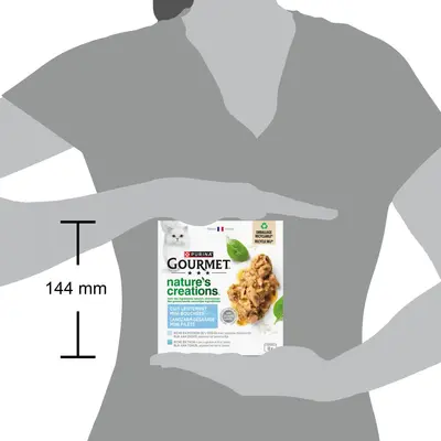 GOURMET Nature's Creations Mini Filets Rijk aan Zeevis, Tonijn kattenvoer 8x85g - afbeelding 5