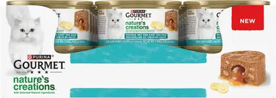 GOURMET Nature's Creations Mousse met een Hart van Saus, Rijk aan Kabeljauw met pastinaak, nat kattenvoer, 85g - afbeelding 4