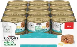 GOURMET Nature's Creations Mousse met een Hart van Saus, Rijk aan Kabeljauw met pastinaak, nat kattenvoer, 85g - afbeelding 2