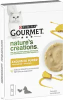GOURMET Nature's Creations Puree met Kip en een vleugje Pompoen kattensnacks 5x10g - afbeelding 2