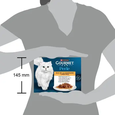 Gourmet Perle Land Duo Kip, Kalf & Kalkoen kattenvoer - afbeelding 2