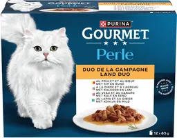 Gourmet Perle Land Duo Kip, Kalf & Kalkoen kattenvoer kopen?