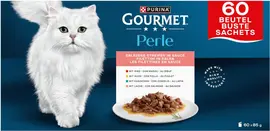 GOURMET Perle Mini Filets in Saus met Rund, Kip, Konijn, Zalm kattenvoer 60x85g - afbeelding 5