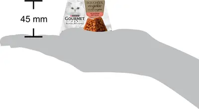 GOURMET REVELATIONS Stukjes in Gelei, Volledig diervoeder voor volwassen katten met Zalm, 57g Piramides - afbeelding 3