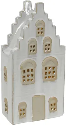 Grachthuis deco steen led 27,5cm 2ass 13x7x27,5cm