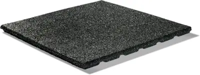 Granuflex Rubbertegel zwart 50x50x2,5cm - afbeelding 1