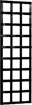 Grenen Trellis robuust 60 x 180 cm geïmpregneerd en zwart gedompeld - afbeelding 1