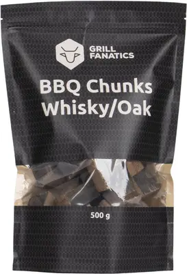 Grill Fanatics barbecue chunks whiskey/eiken 500 gram