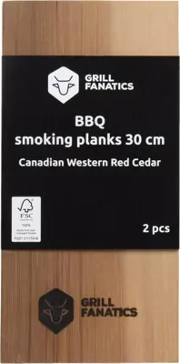 Grill Fanatics barbecue rookplanken 30 cm 2 stuks - afbeelding 1