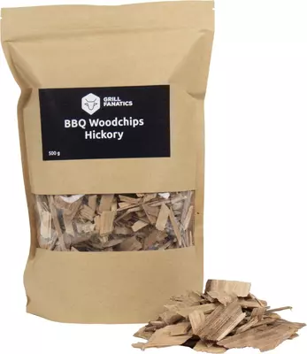 Grill Fanatics barbecue rooksnippers hickory 500 gram - afbeelding 1