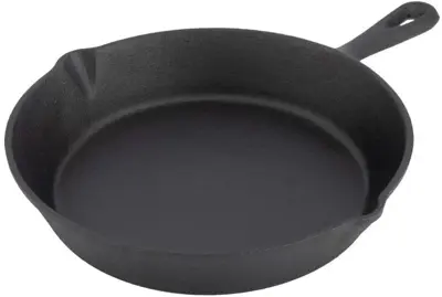 Grill guru cast iron fry pan medium