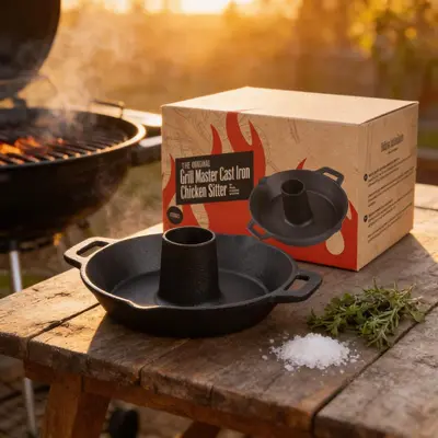 Grill master cast iron chicken sitter - afbeelding 2