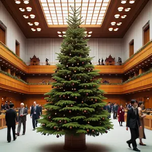 Grote kunstkerstbomen