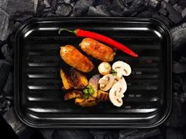 Gusta grillplaat zwart bbq 34cm - afbeelding 3