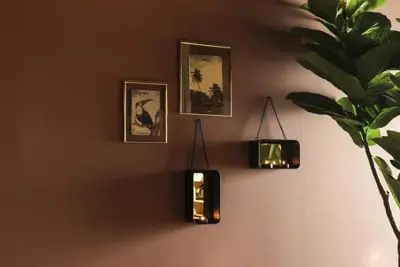 Gusta theelichthouder wandhanger 18 cm zwart - afbeelding 2