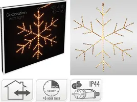 H&S LED Sneeuwvlok 550 LED Ø 57 cm extra warm wit - afbeelding 4