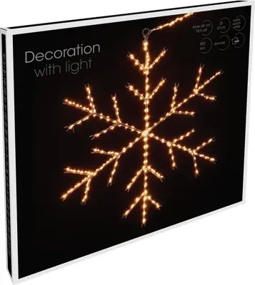 H&S LED Sneeuwvlok 550 LED Ø 57 cm extra warm wit - afbeelding 3