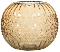 Hakbijl Glas vaas glas amina 25x20cm amber - afbeelding 1
