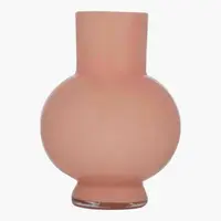 Hakbijl Glas vaas glas deborah 20x26cm zacht roze kopen?
