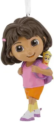 Hallmark kunststof kerstbal Dora the Explorer 8cm multi