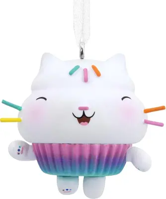 Hallmark kunststof kerstbal gabby's dollhouse cakey cat 0cm multi