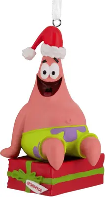 Hallmark kunststof kerstbal Patrick 0cm multi