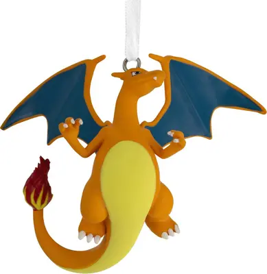 Hallmark kunststof kerstbal Pokemon Charizard 7cm multi