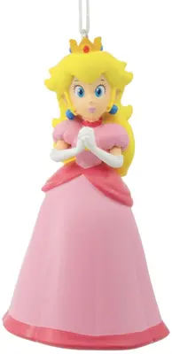 Hallmark kunststof kerstbal Prinses Peach 7.5cm multi