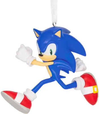 Hallmark kunststof kerstbal Sonic the Hedgehog 7cm multi