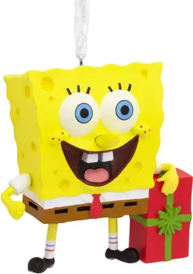 Hallmark kunststof kerstbal Spongebob 7cm multi