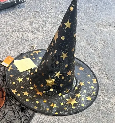 Halloween figuur heksenhoed 28cm zwart 