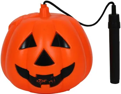 Halloween figuur pompoen licht en geluid 14.5cm oranje 