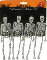 Halloween figuur skelet 17cm wit 4 stuks kopen?