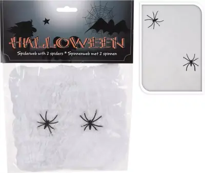 Halloween figuur spinnenweb wit - afbeelding 1