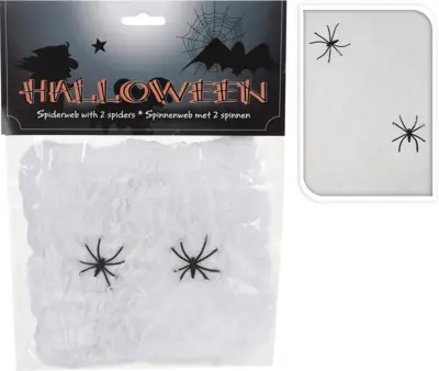 Halloween figuur spinnenweb wit - afbeelding 2