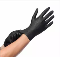 Handschoenen nitril zwart maat L 100st - afbeelding 1